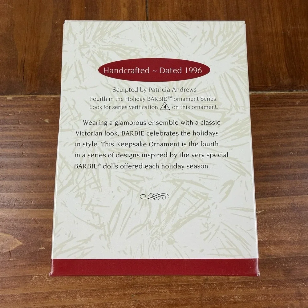 Hallmark Keepsake Ornament Holiday Barbie Collectors Series #4 Dated 1996 NIB